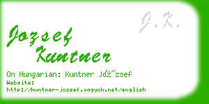 jozsef kuntner business card